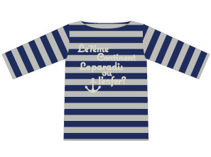 Tシャツ おしゃれマドロス ネイビー×オリーブ – SR猫柳本線 猫キヲスク