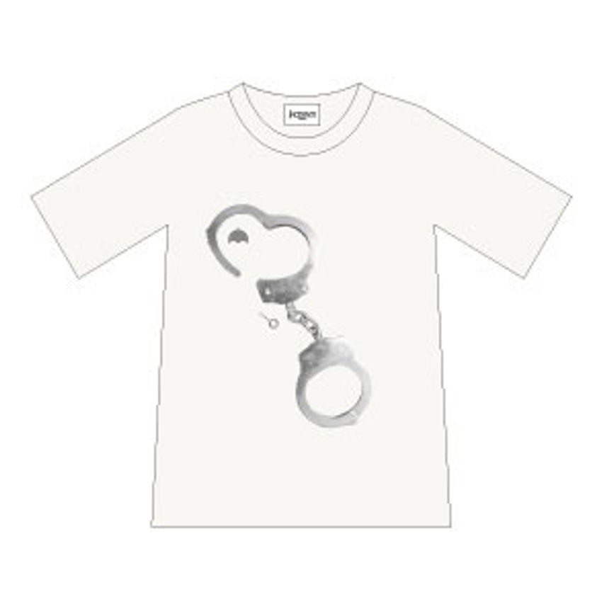 T-SHIRT, HANDCUFFED NEW, WHITE