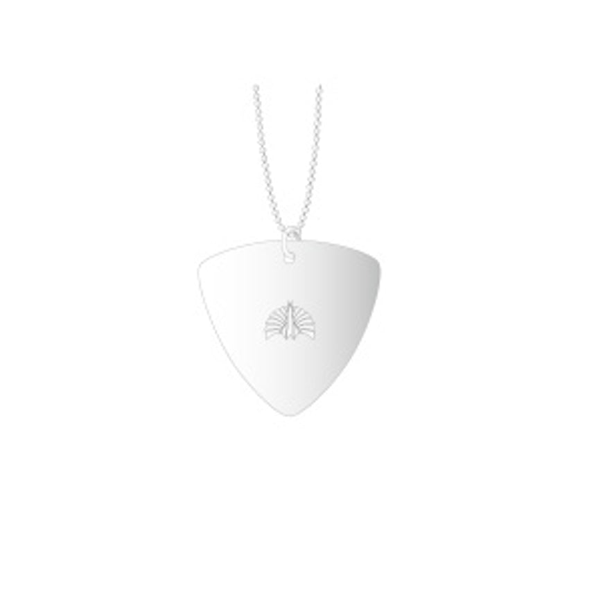 Pick-shaped necklace "white"