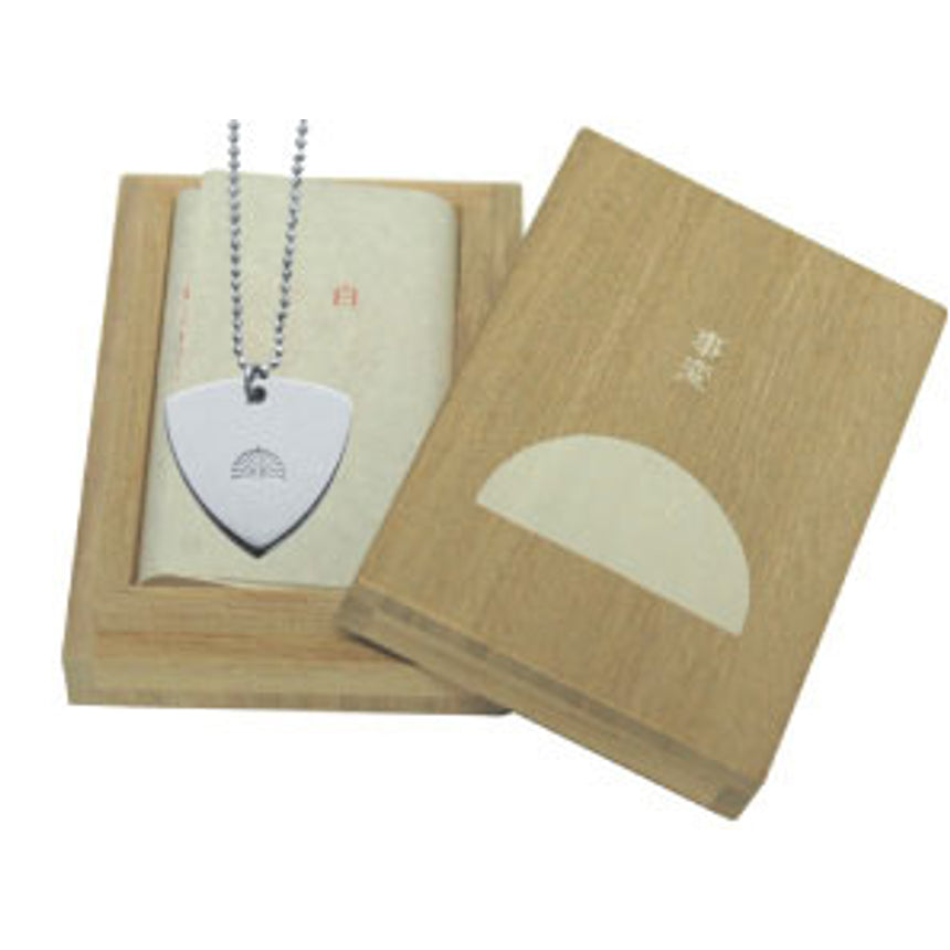 Pick-shaped necklace "white"