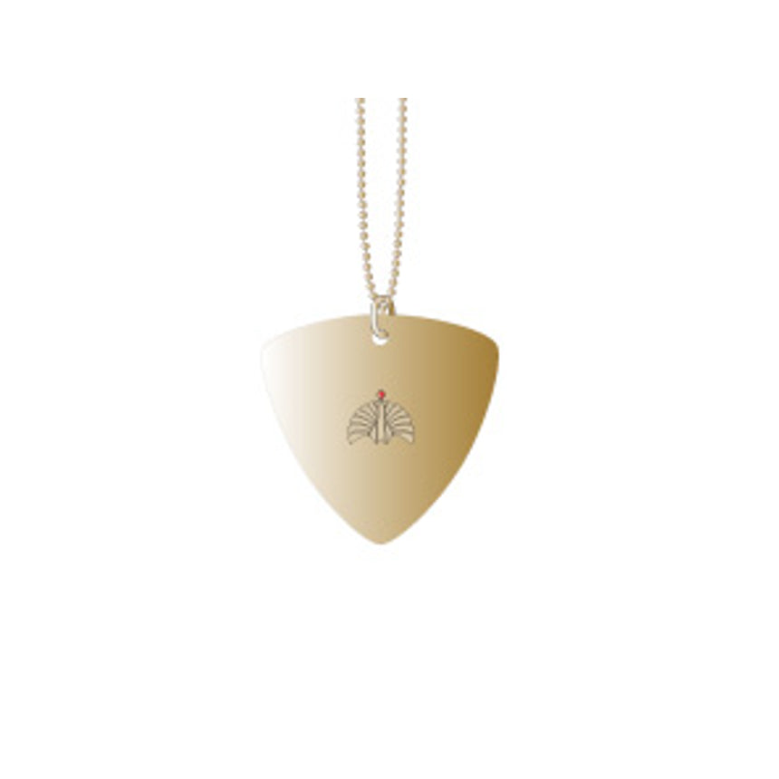 Pick-shaped necklace "Vermilion"