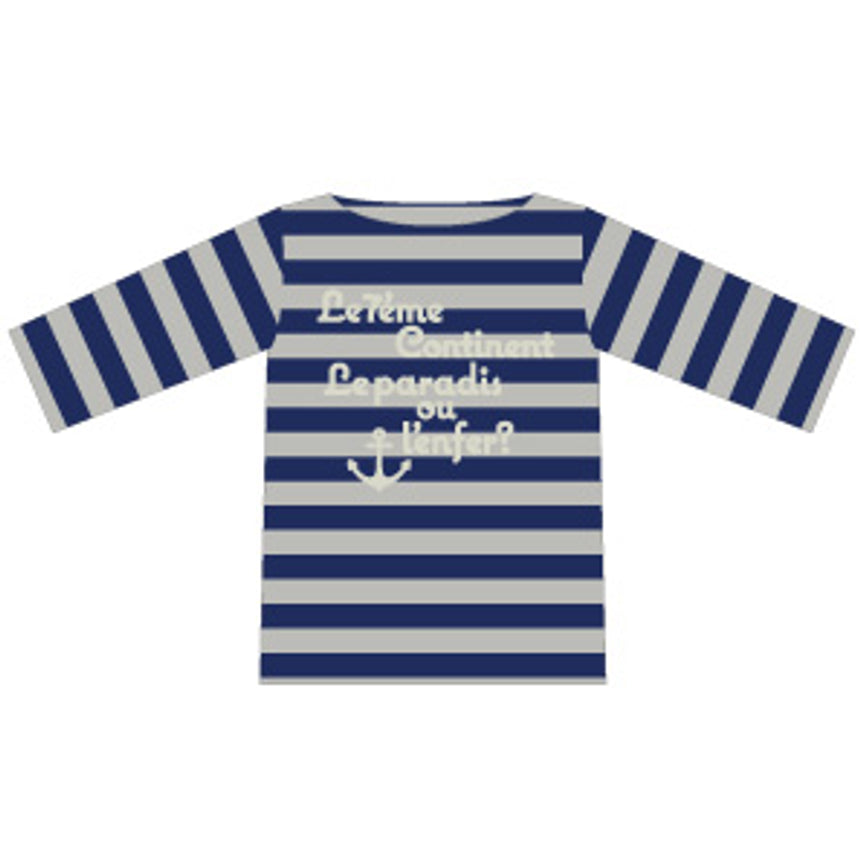 T-shirt for fashionable sailors, navy x olive