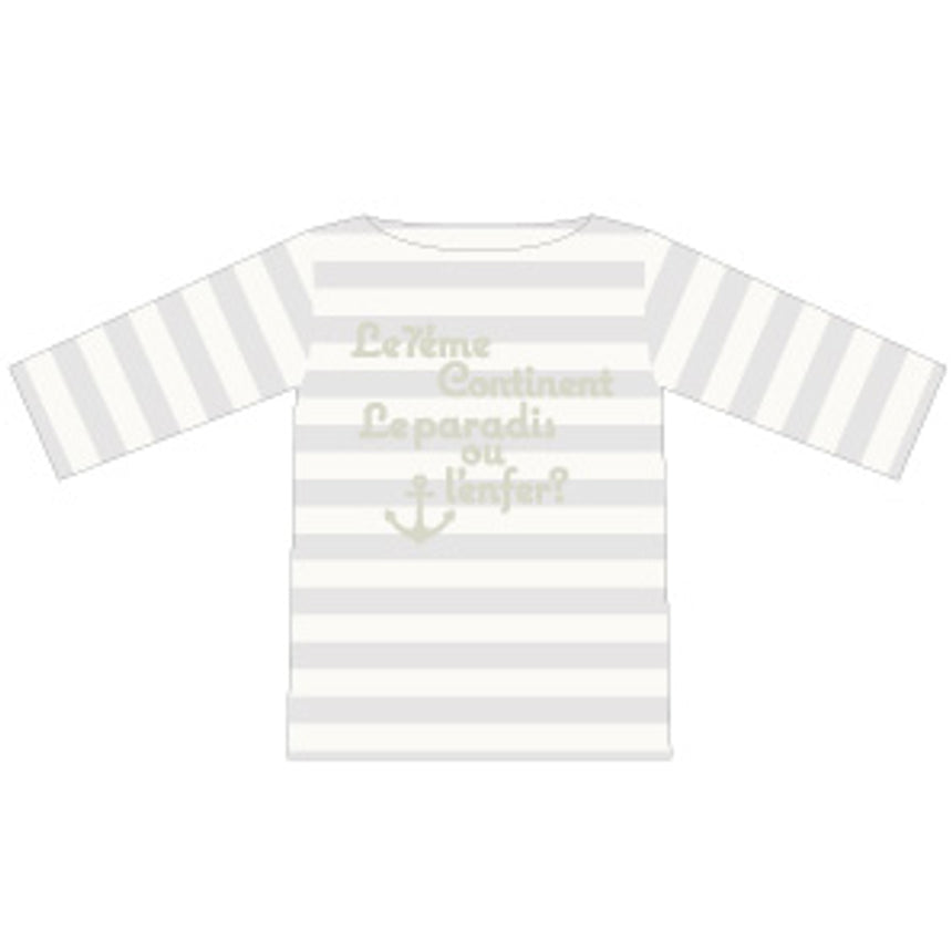 T-shirt, stylish sailor, gray x off-white